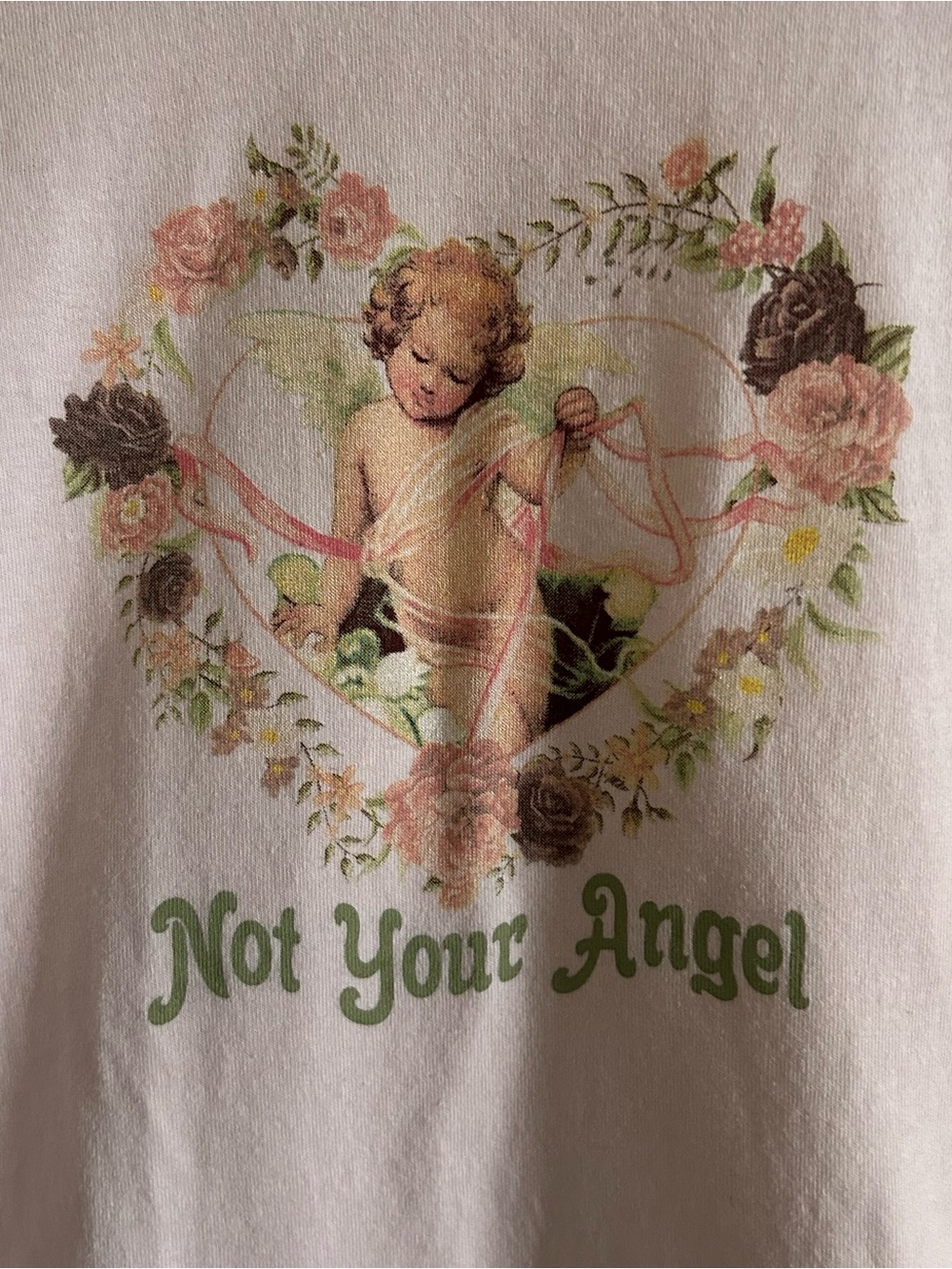 Vintage-Inspired 'Not Your Angel' Angel Graphic Tee